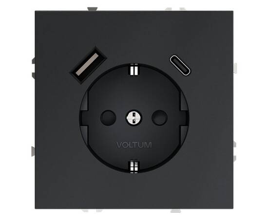 Розетка с USB, A+C Voltum S70 VLS040507