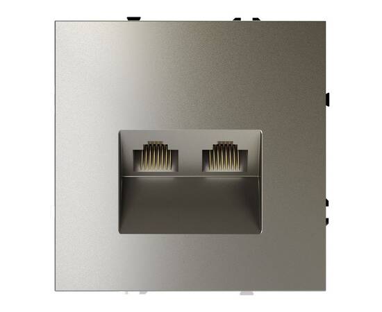 Розетка компьютерная двойная Voltum S70 VLS060204