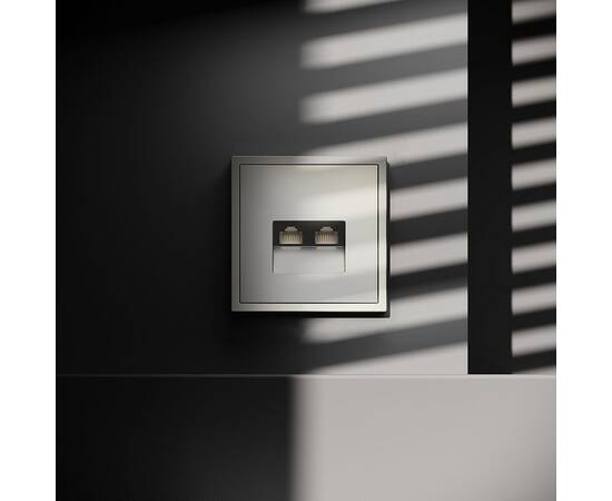 Розетка компьютерная двойная Voltum S70 VLS060204, изображение 2