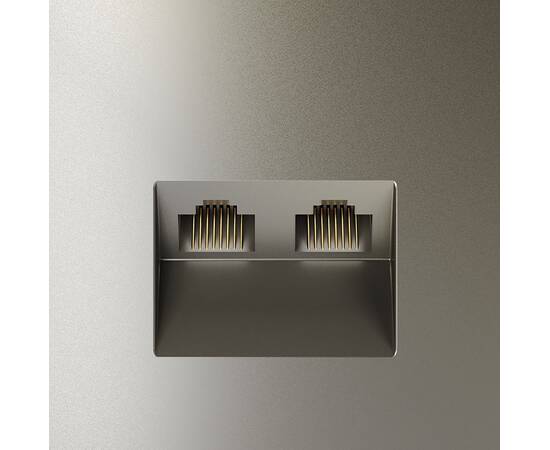 Розетка компьютерная двойная Voltum S70 VLS060204, изображение 3