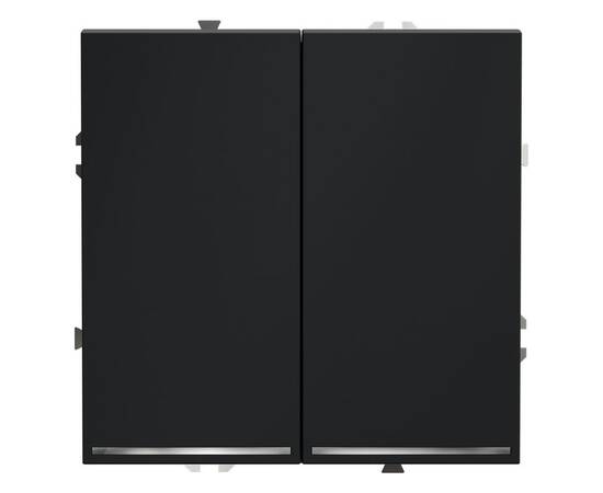 Выключатель двухклавишный с подсветкой Voltum S70 VLS020207