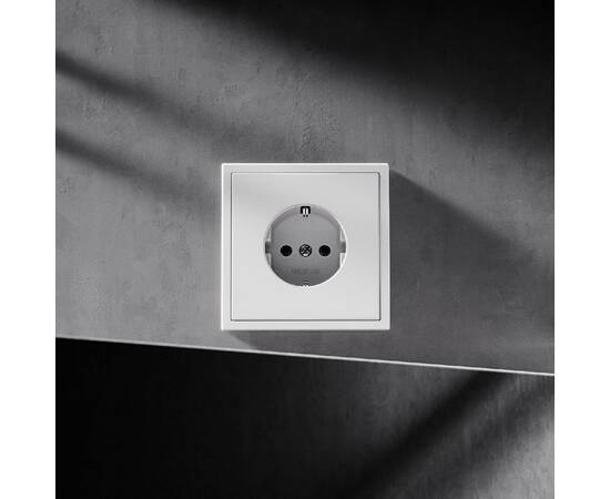 Выключатель двухклавишный с подсветкой Voltum S70 VLS020207, изображение 2