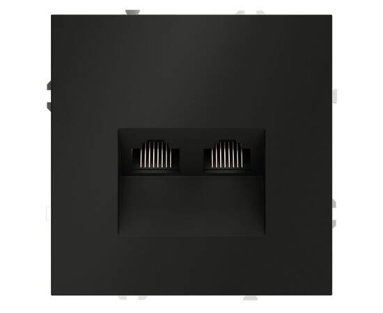 Розетка компьютерная двойная Voltum S70 VLS060208