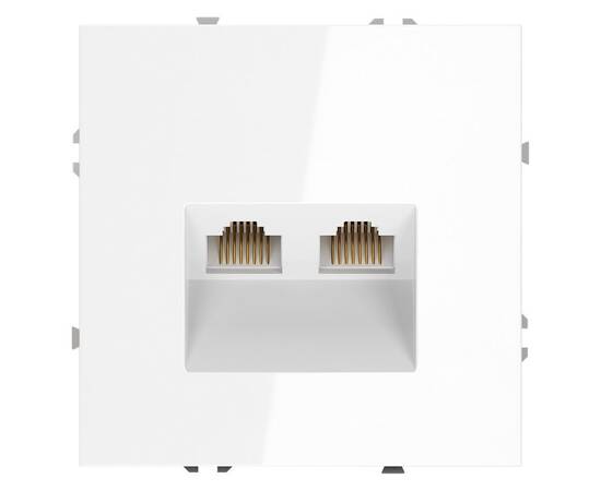 Розетка компьютерная двойная Voltum S70 VLS060201