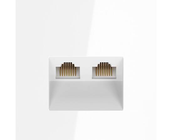 Розетка компьютерная двойная Voltum S70 VLS060201, изображение 3