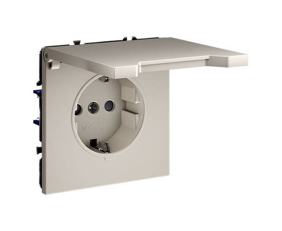 Розетка с защитными шторками и крышкой Voltum S70 VLS040303, изображение 4