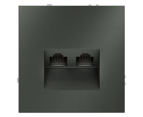 Розетка компьютерная двойная Voltum S70 VLS060206