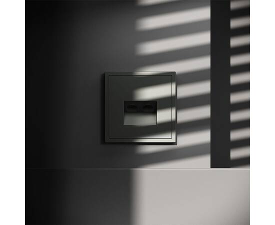 Розетка компьютерная двойная Voltum S70 VLS060206, изображение 2