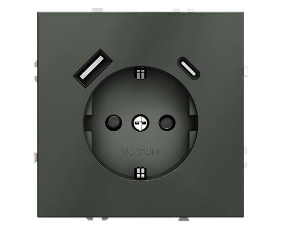 Розетка с USB, A+C Voltum S70 VLS040506