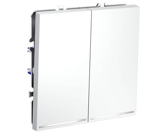 Выключатель двухклавишный с подсветкой Voltum S70 VLS020202, изображение 4