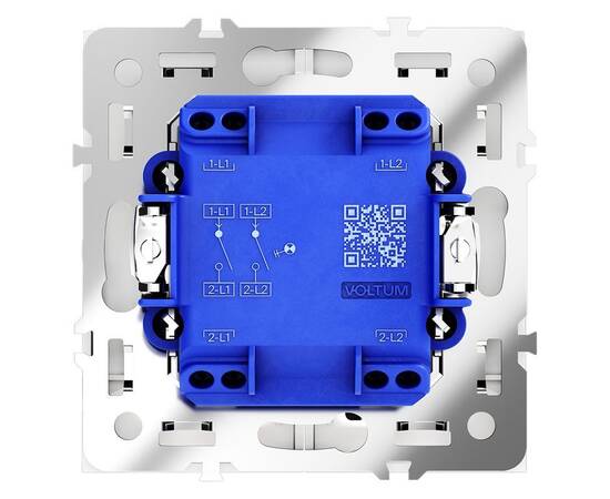 Выключатель двухклавишный с подсветкой Voltum S70 VLS020202, изображение 5