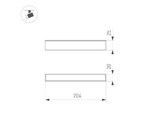 Трековый магнитный светильник Arlight MAG-FLAT-25-L800-24W Day4000 050062, изображение 3