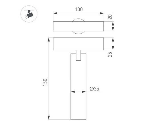 Трековый магнитный светильник Arlight MAG-SPOT-25-R120-12W Warm3000 050078, изображение 4