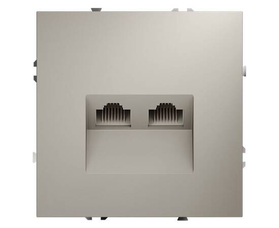 Розетка компьютерная двойная Voltum S70 VLS060203