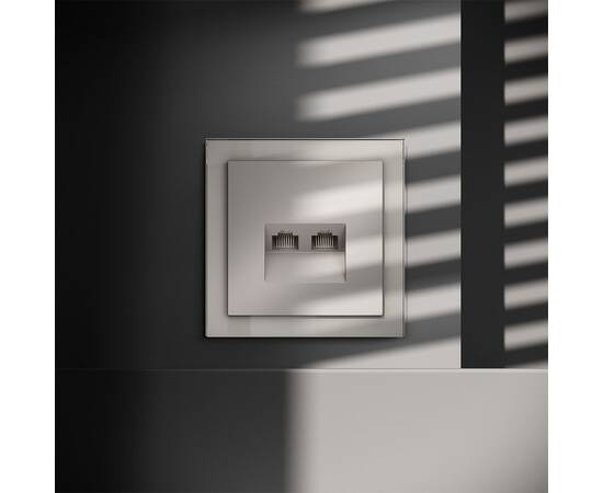 Розетка компьютерная двойная Voltum S70 VLS060203, изображение 2