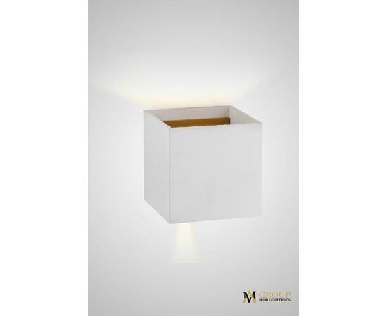 Настенный светильник AM Group AM113-2X5W WH+GL