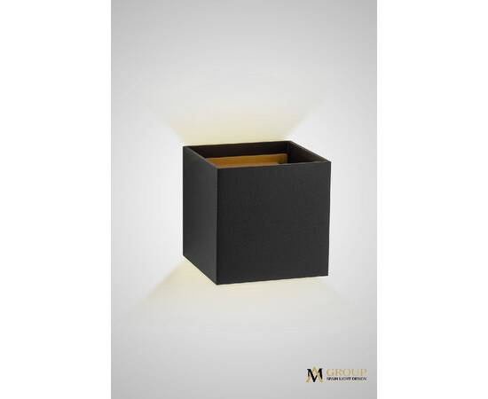 Настенный светильник AM Group AM112-2X5W-BK+GD