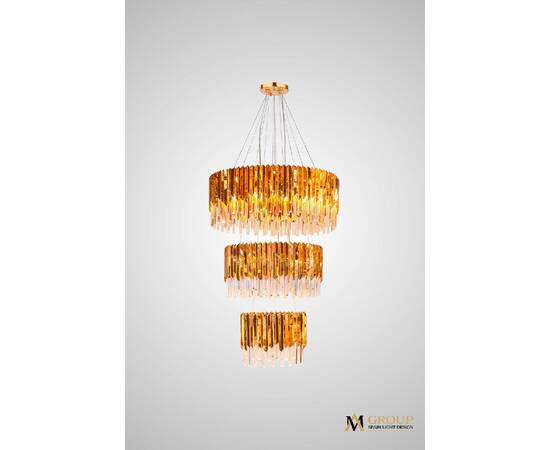 Каскадная люстра AM Group Roberto Cavalli L800-600-400