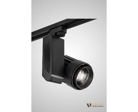 Трековый однофазный светильник AM Group AM180-BK 3000K