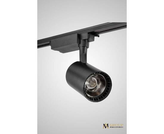 Трековый однофазный светильник AM Group AM182-BK 3000K