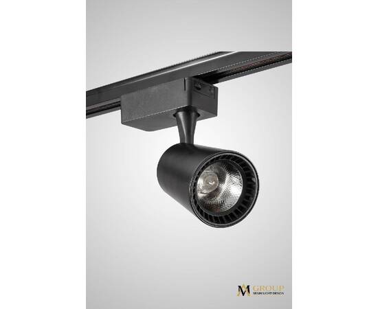 Трековый однофазный светильник AM Group AM228-10W BK 3000K