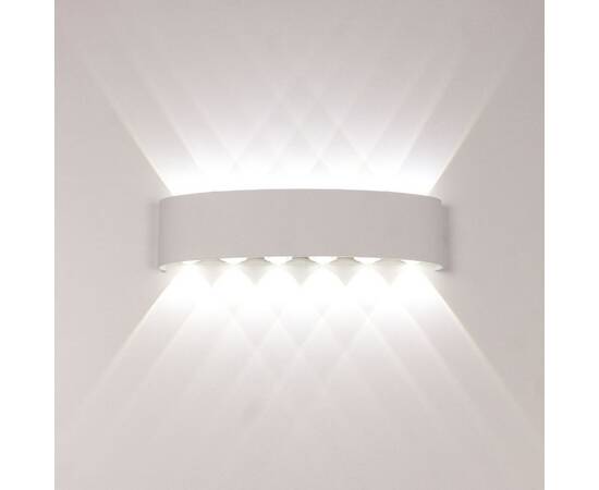 Уличный настенный светильник AM Group AM307-12X1W WH 4000K