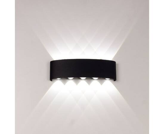 Уличный настенный светильник AM Group AM307-10X1W BK 4000K