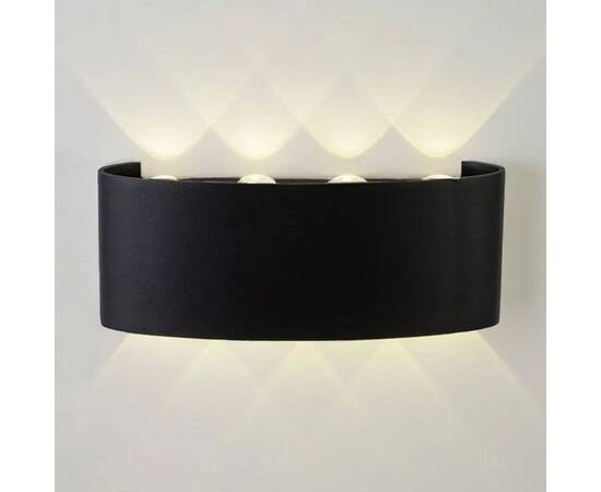 Уличный настенный светильник AM Group AM307-8X1 W BK 4000K