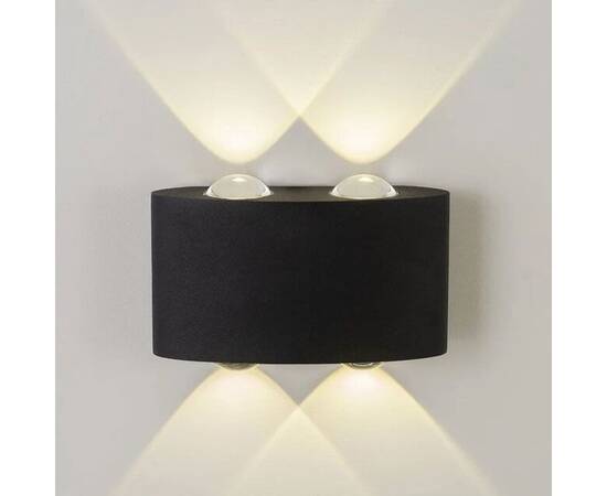 Уличный настенный светильник AM Group AM307-4X1 W BK 4000K