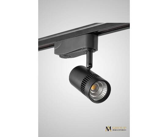 Трековый однофазный светильник AM Group AM230-7W BK 3000K