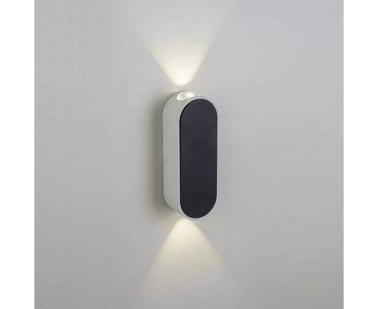 Уличный настенный светильник AM Group AM308-2X3 W WH+BK 4000K