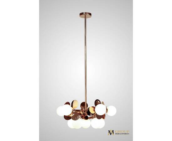 Люстра на штанге AM Group AM393 SP10 GOLD