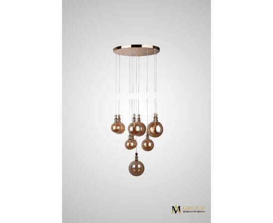 Каскадная люстра AM Group AM354-10 AMBER