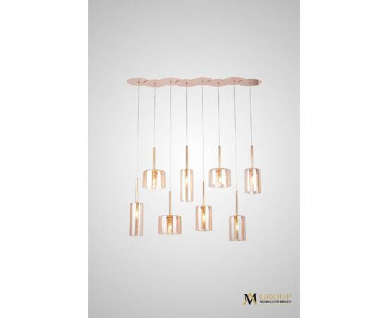 Каскадная люстра AM Group AM355-8AMBER