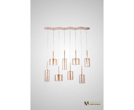 Каскадная люстра AM Group AM355-8AMBER, изображение 3