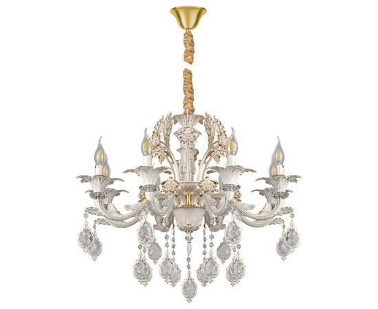 Подвесная люстра AM Group CLEOPATRA SP8 WH+GL