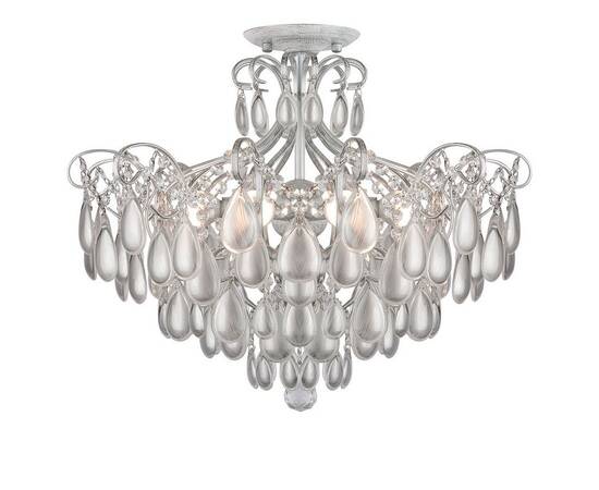 Потолочная люстра AM Group MONICA PL6 SILVER