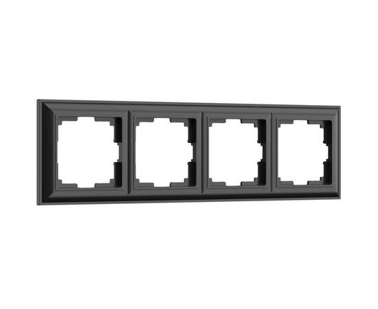 Рамка Werkel Fiore на 4 поста черный матовый W0042208 4690389160455