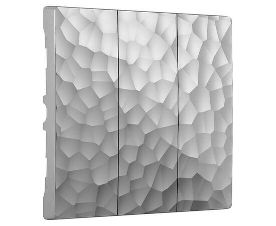 Набор клавиш Werkel Hammer для выключателя трехклавишного серебряный W1239006 4690389162671