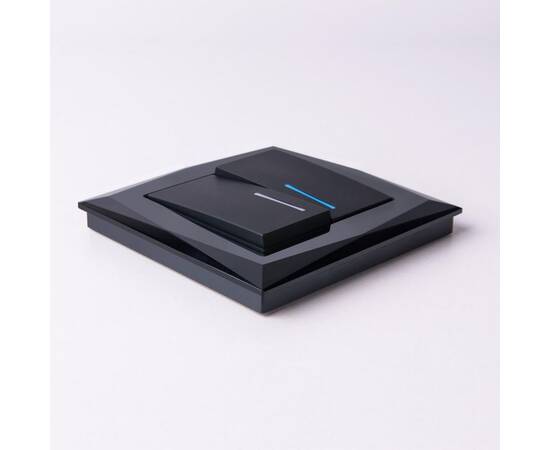 Выключатель Werkel двухклавишный с подсветкой черный матовый W1120108 4690389156717, изображение 2