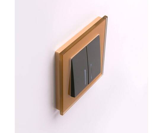 Выключатель Werkel двухклавишный с подсветкой черный матовый W1120108 4690389156717, изображение 3