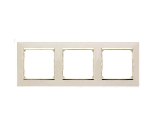Рамка 3-постовая Legrand Valena слоновая кость/золотой штрих 774153