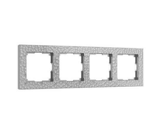 Рамка Werkel Hammer на 4 поста серебряный W0042406 4690389163487