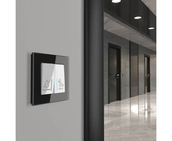 Выключатель двухклавишный для отелей Werkel белый W1120801 4690389171352, изображение 2