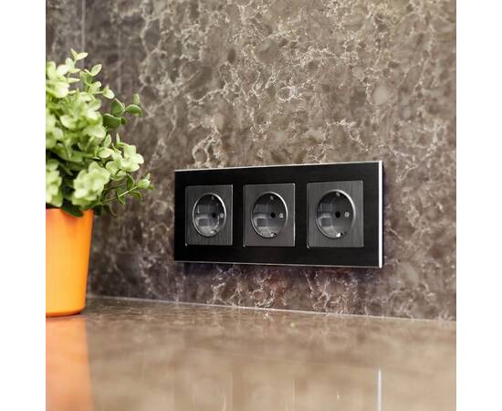 Рамка Werkel Aluminium на 3 поста черный алюминий W0031708 4690389158100, изображение 2