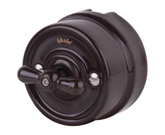 Переключатель-выключатель Werkel одноклавишный Retro коричневый W5612014 4690389166723