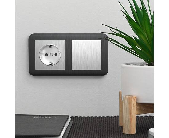 Рамка на 2 поста Werkel Stream графит W0022104 4690389162190, изображение 3