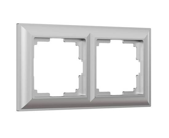 Рамка на 2 поста Werkel Fiore серебряный W0022206 4690389160356