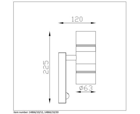 Уличный настенный светодиодный светильник Lucide Arne-Led 14866/10/12, изображение 2