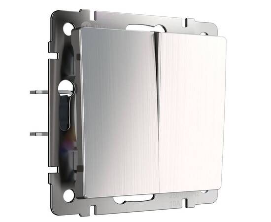 Выключатель двухклавишный Werkel глянцевый никель W1120002 4690389157882